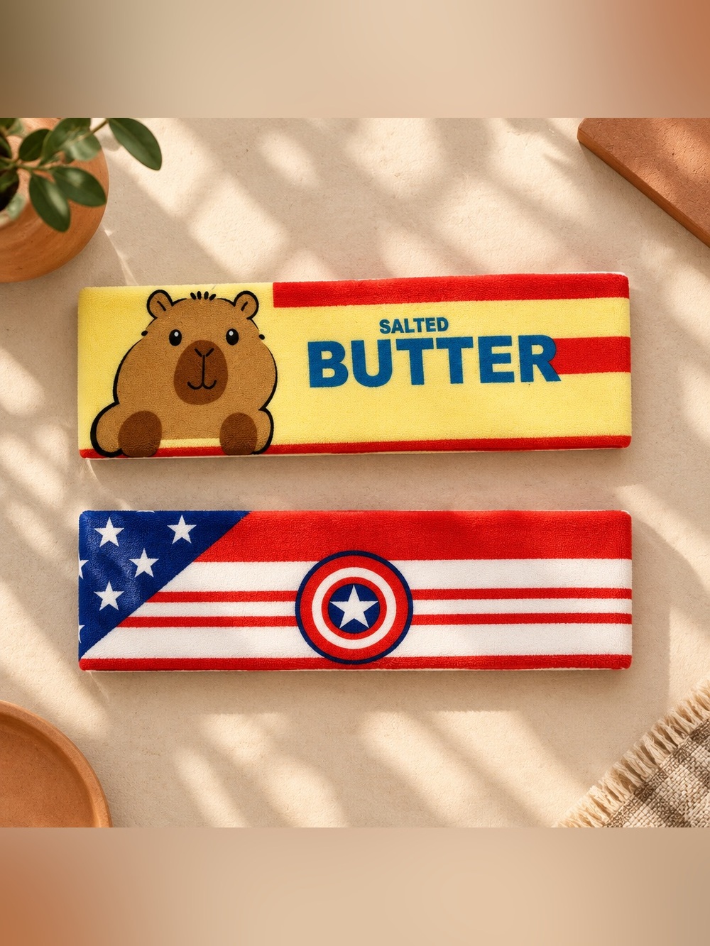 NWT Boy Youth TWO Squishy Butter Sticks Captain America